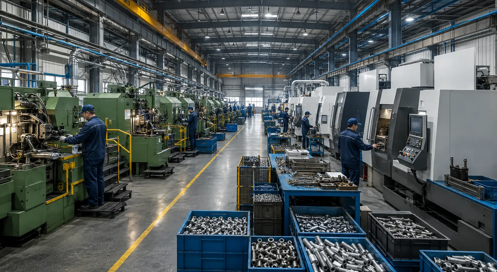 Fastener manufacturing facilities and production lines