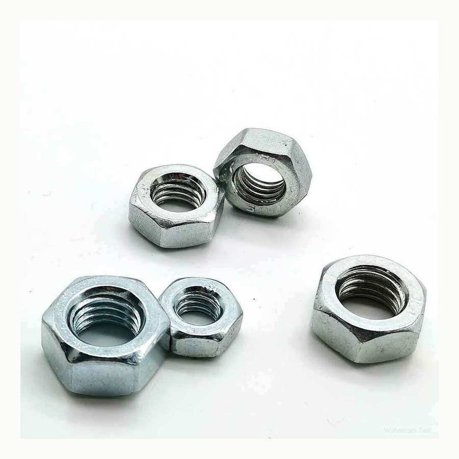 Zinc plated hex nuts in several sizes from a B2B nut supplier