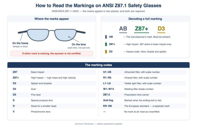 ANSI Z87.1 Safety Glasses: Markings and Ratings Explained