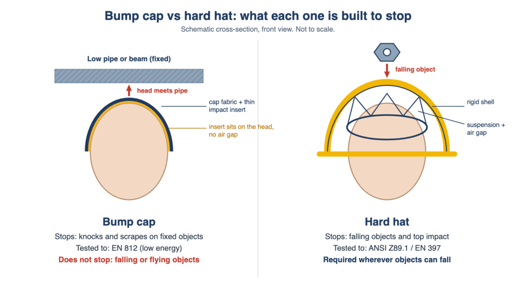 Bump Cap vs Hard Hat: Key Differences and When to Use Each